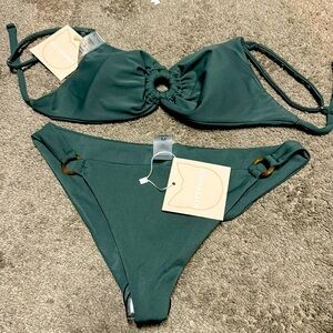New with Tags! Kittenish Sage Green Bikini